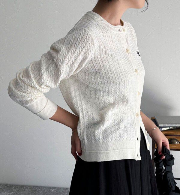 fredy emue「FR刺繍ミニケーブル柄カーディガン」|カーディガン|