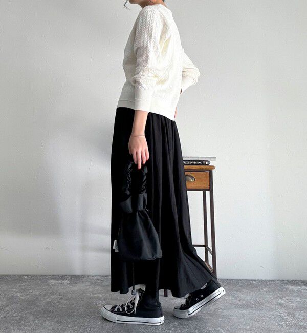 fredy emue「FR刺繍ミニケーブル柄カーディガン」|カーディガン|