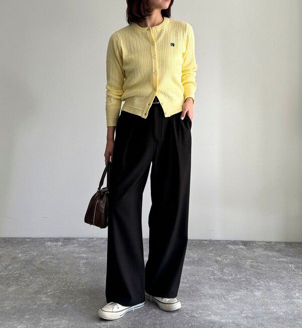 fredy emue「FR刺繍ミニケーブル柄カーディガン」|カーディガン|