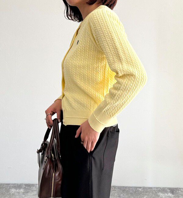 fredy emue「FR刺繍ミニケーブル柄カーディガン」|カーディガン|