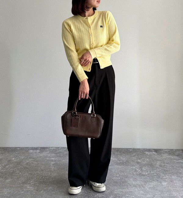 fredy emue「FR刺繍ミニケーブル柄カーディガン」|カーディガン|