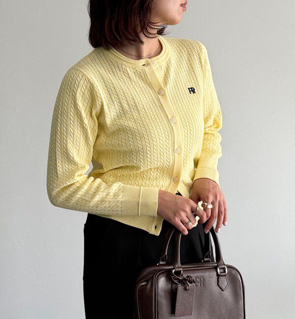 fredy emue「FR刺繍ミニケーブル柄カーディガン」|カーディガン|