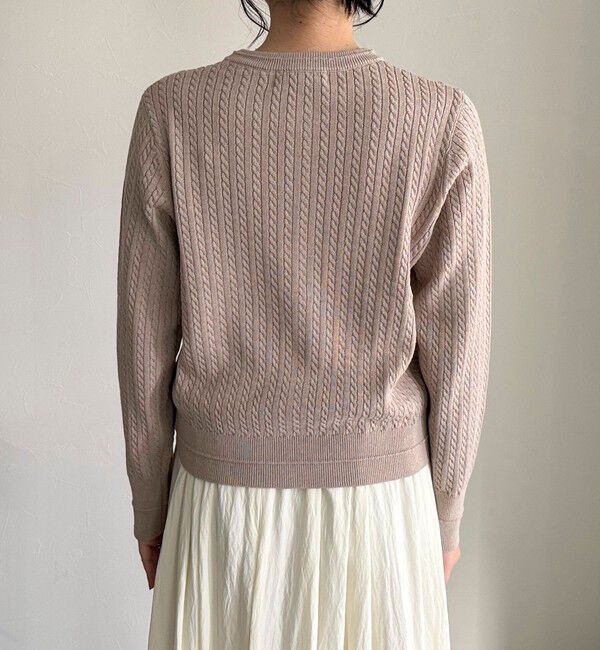 fredy emue「FR刺繍ミニケーブル柄カーディガン」|カーディガン|