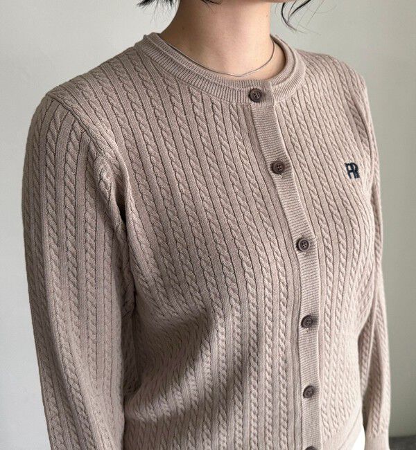 fredy emue「FR刺繍ミニケーブル柄カーディガン」|カーディガン|