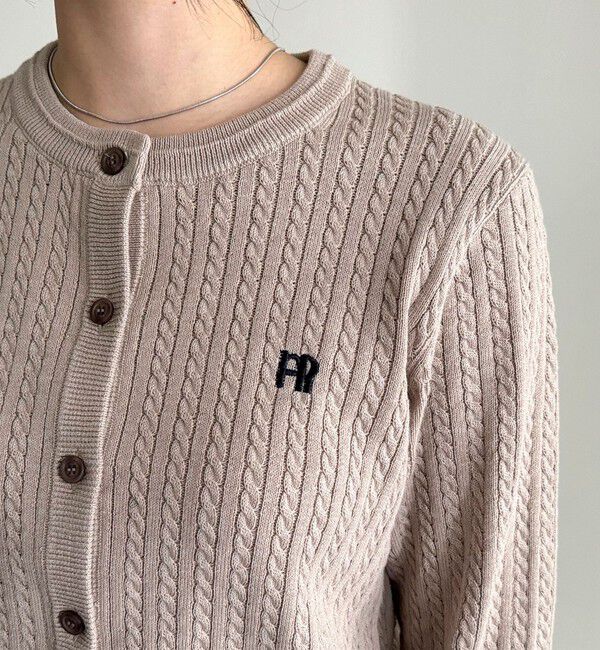 fredy emue「FR刺繍ミニケーブル柄カーディガン」|カーディガン|