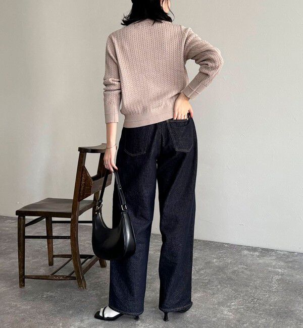 fredy emue「FR刺繍ミニケーブル柄カーディガン」|カーディガン|