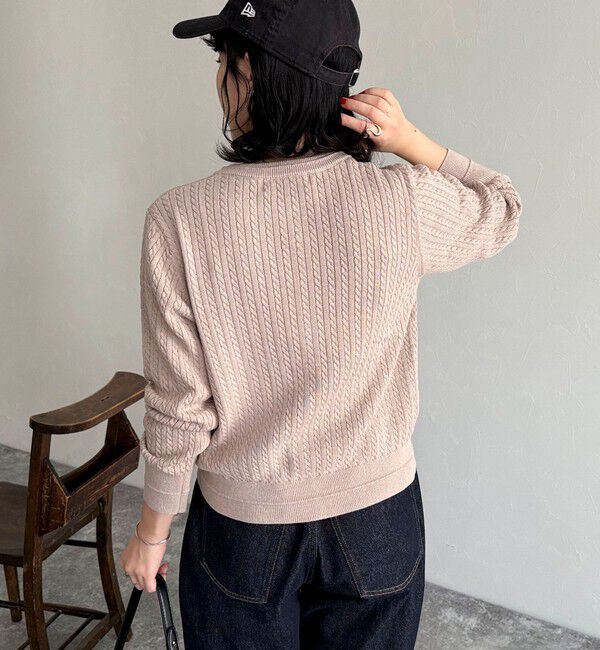 fredy emue「FR刺繍ミニケーブル柄カーディガン」|カーディガン|