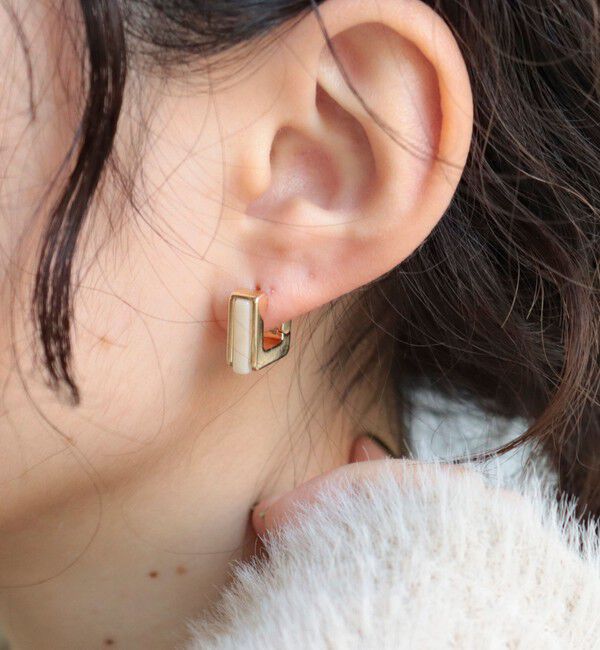 fredy emue「スクエアワンタッチピアス」|ピアス|