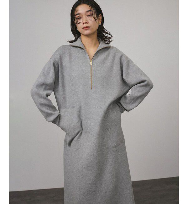 SALON adam et rope'「スウェットライクハーフジップワンピース」|ワンピース|