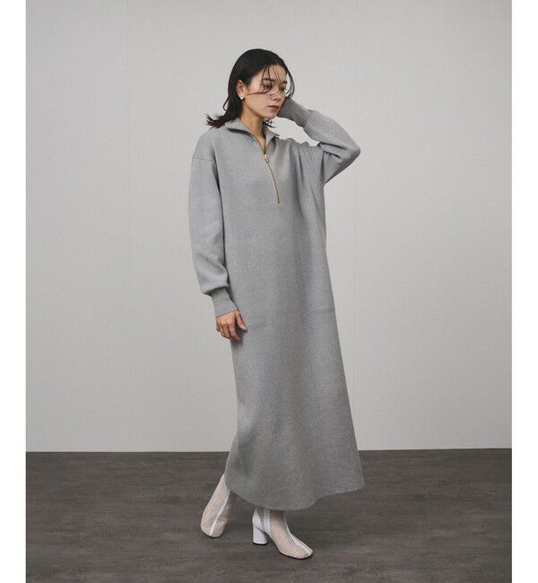 SALON adam et rope'「スウェットライクハーフジップワンピース」|ワンピース|