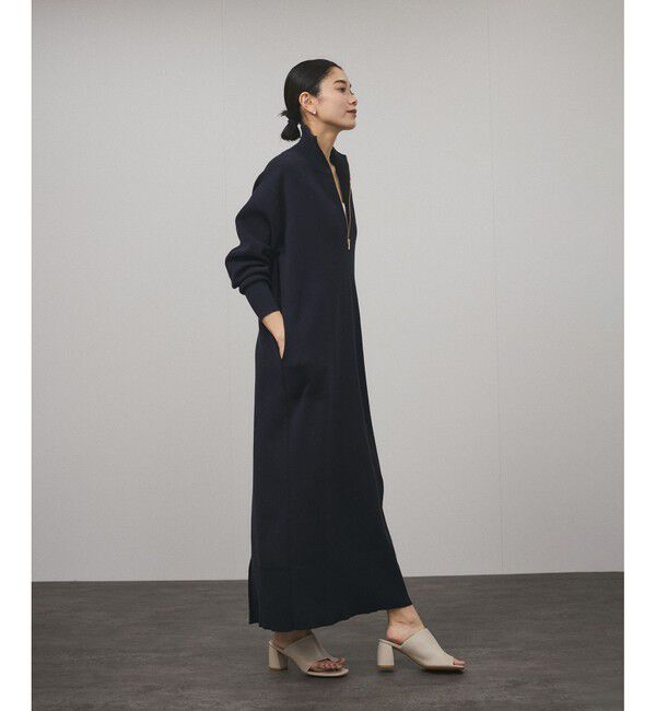 SALON adam et rope'「スウェットライクハーフジップワンピース」|ワンピース|