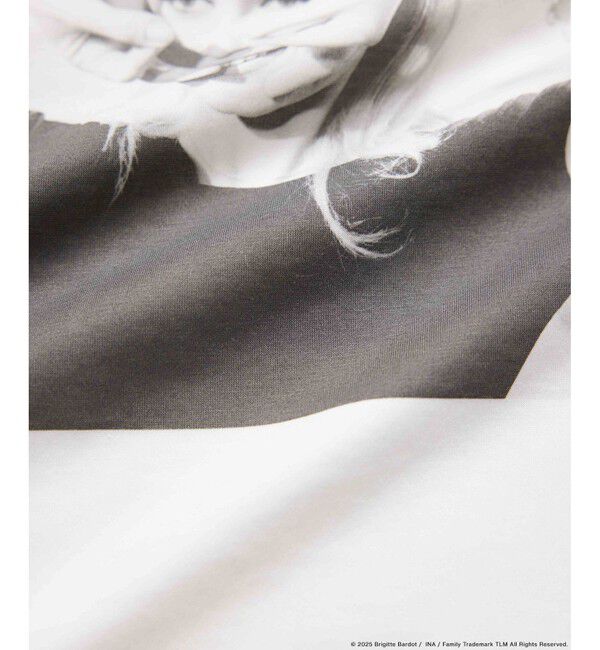 ROPE「【Brigitte Bardot&times;ROPE'・コラボ】プリントアームレットT-shirt【洗える・洗濯耐久性・接触冷感】」|Tシャツ・カットソー|