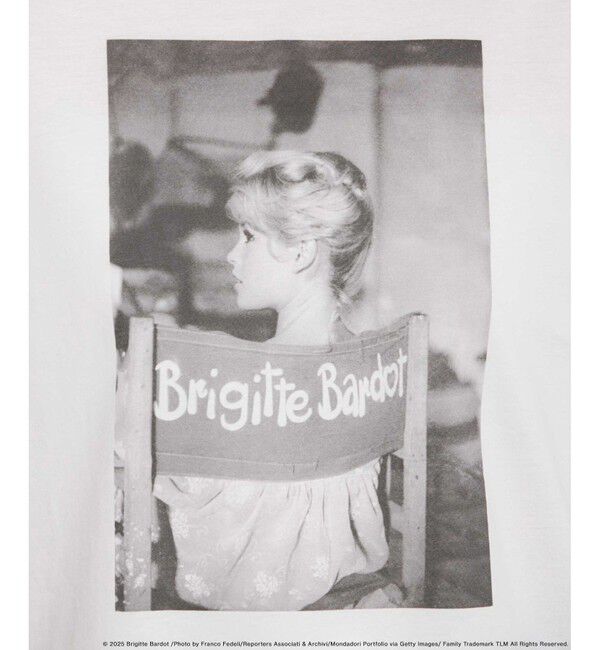ROPE「【Brigitte Bardot&times;ROPE'・コラボ】プリントアームレットT-shirt【洗える・洗濯耐久性・接触冷感】」|Tシャツ・カットソー|