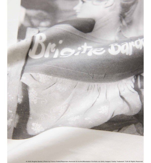 ROPE「【Brigitte Bardot&times;ROPE'・コラボ】プリントアームレットT-shirt【洗える・洗濯耐久性・接触冷感】」|Tシャツ・カットソー|