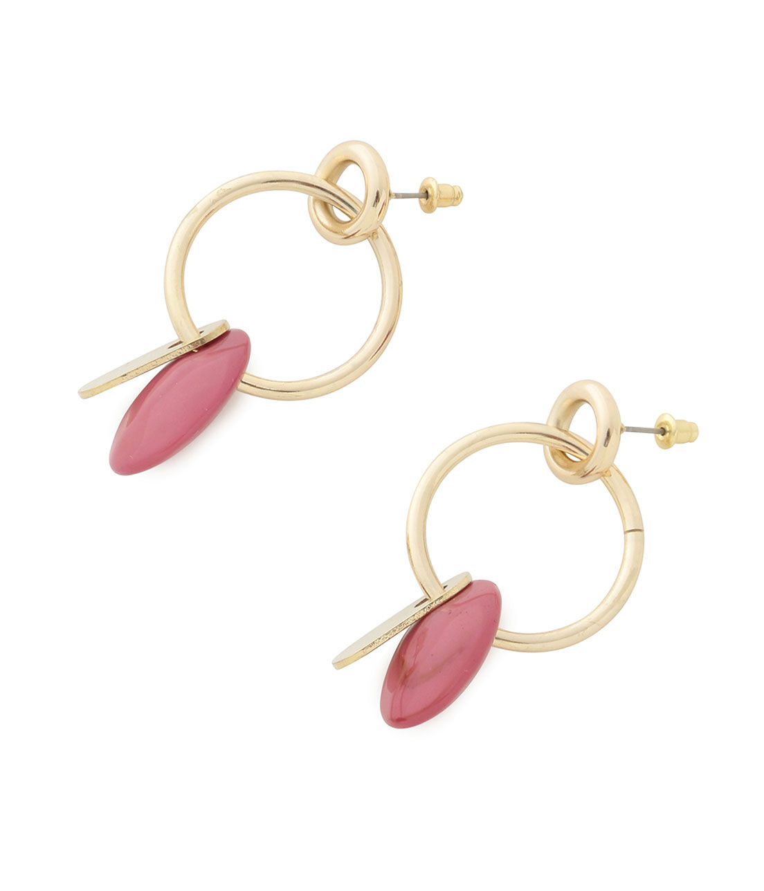 VIS「【田中みな実さん着用】メタルリングアクリルピアス」|ピアス|ピンク(63)