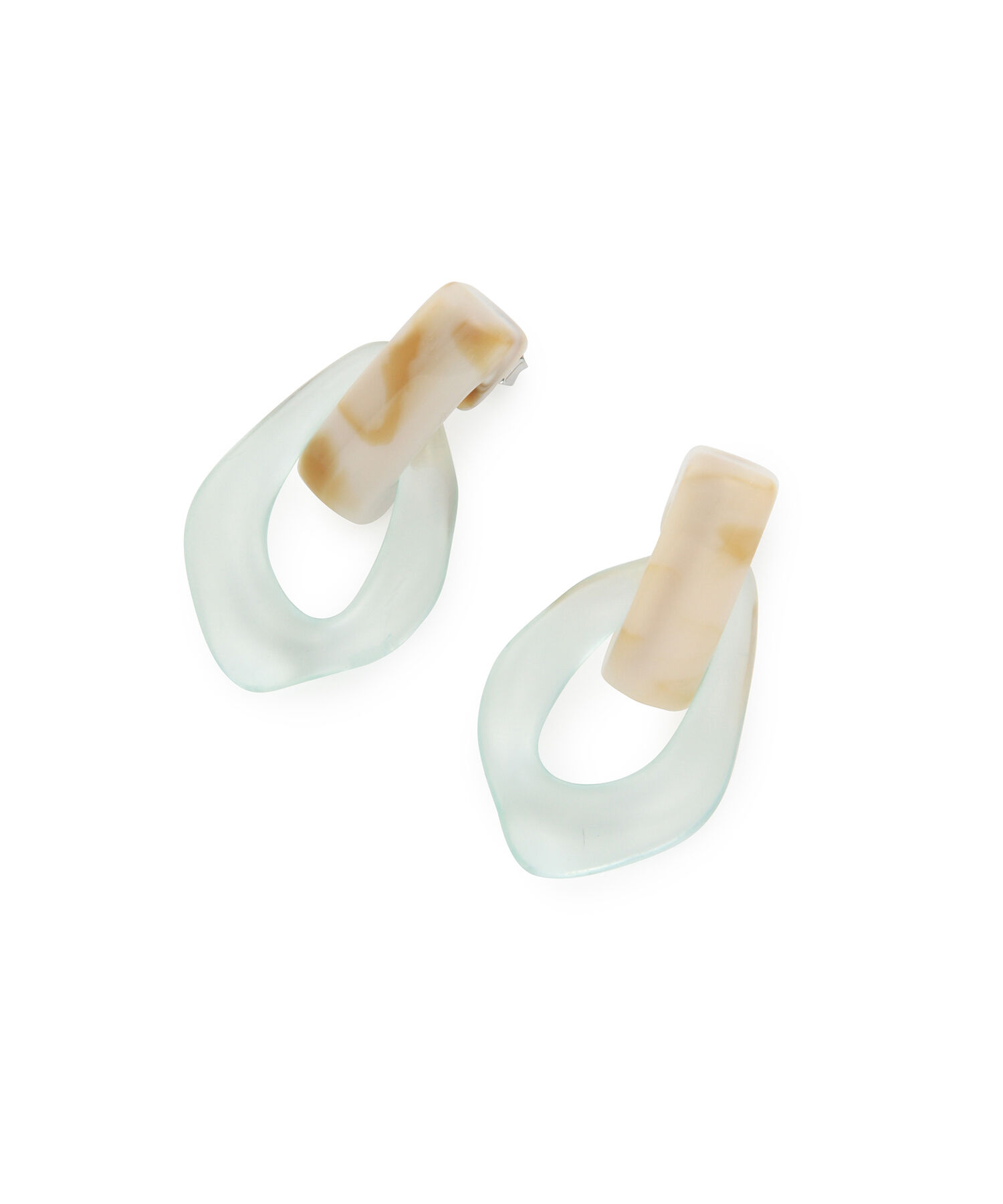 ROPE PICNIC PASSAGE「クリア変型パーツピアス」|ピアス|ライトグリーン(33)