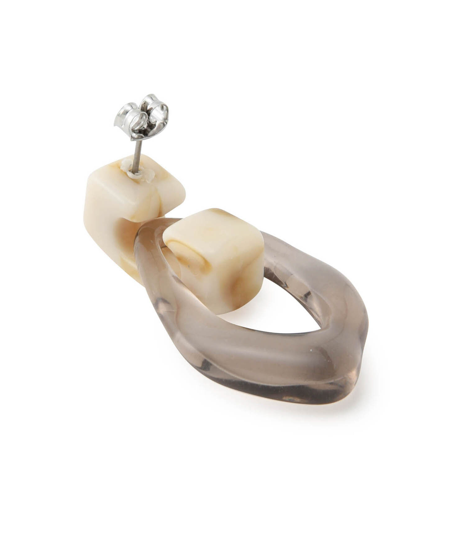 ROPE PICNIC PASSAGE「クリア変型パーツピアス」|ピアス|