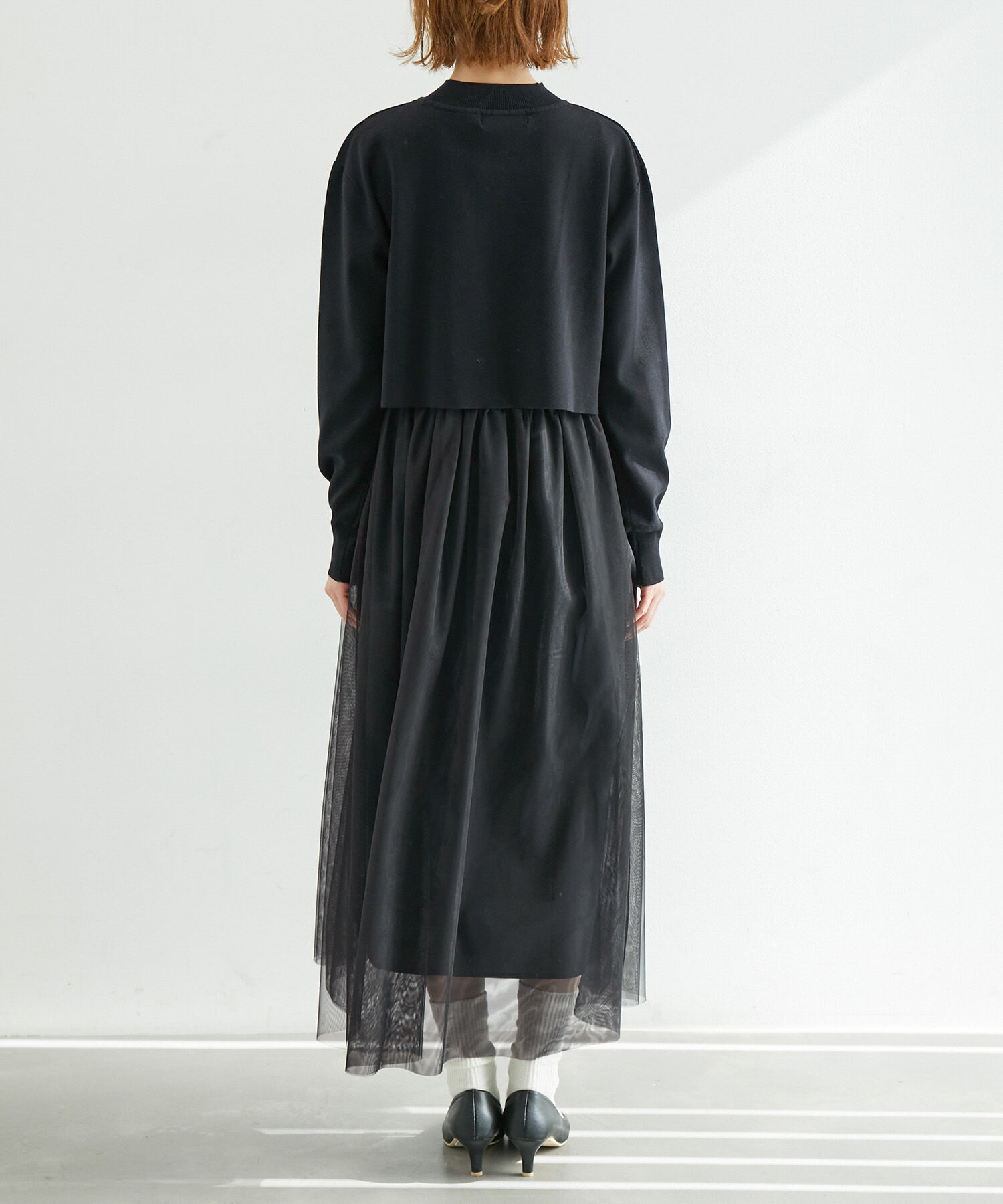 Rope&rsquo;Picnic「【WEB限定】ドッキングチュールワンピース」|ワンピース|