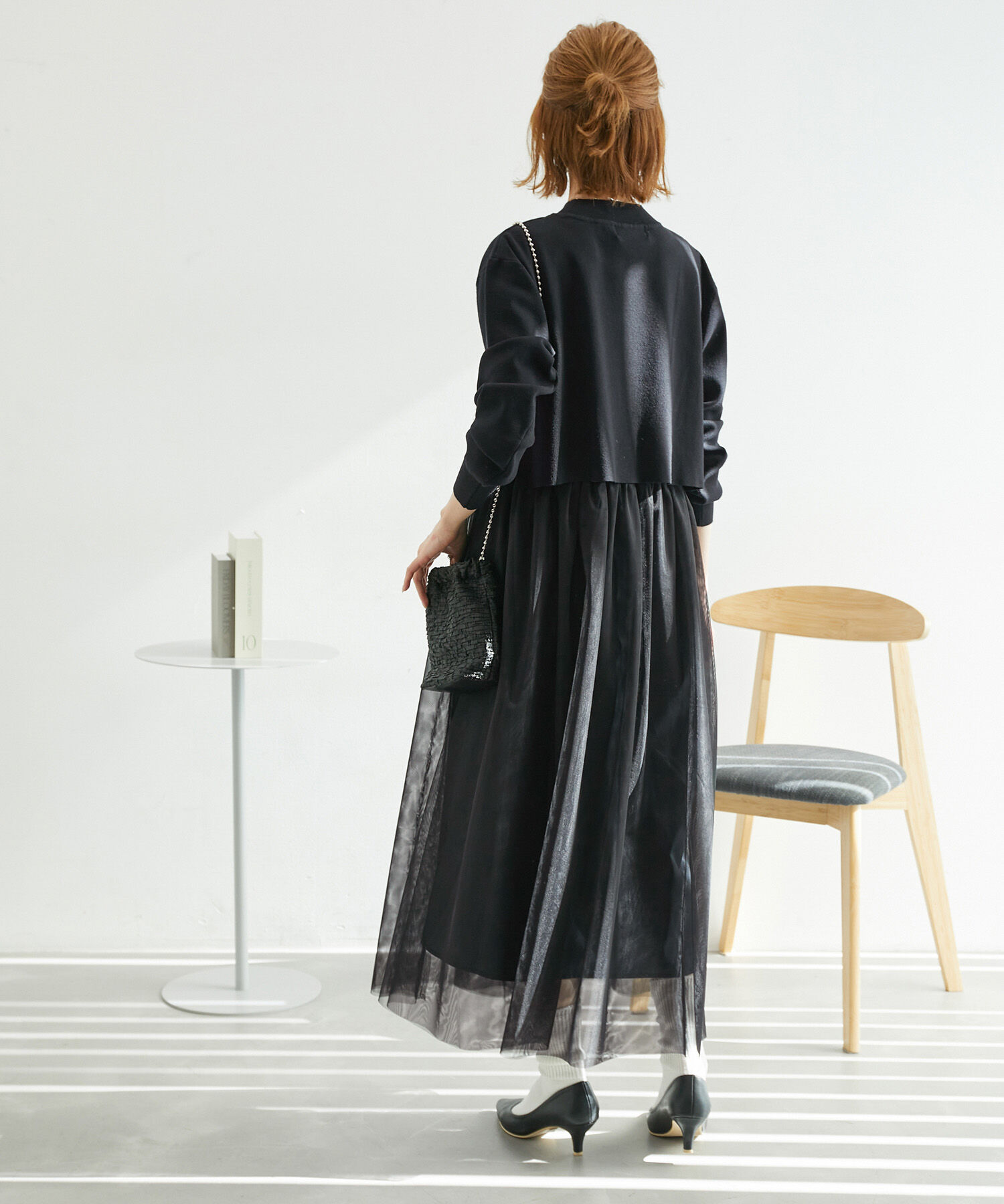 Rope&rsquo;Picnic「【WEB限定】ドッキングチュールワンピース」|ワンピース|