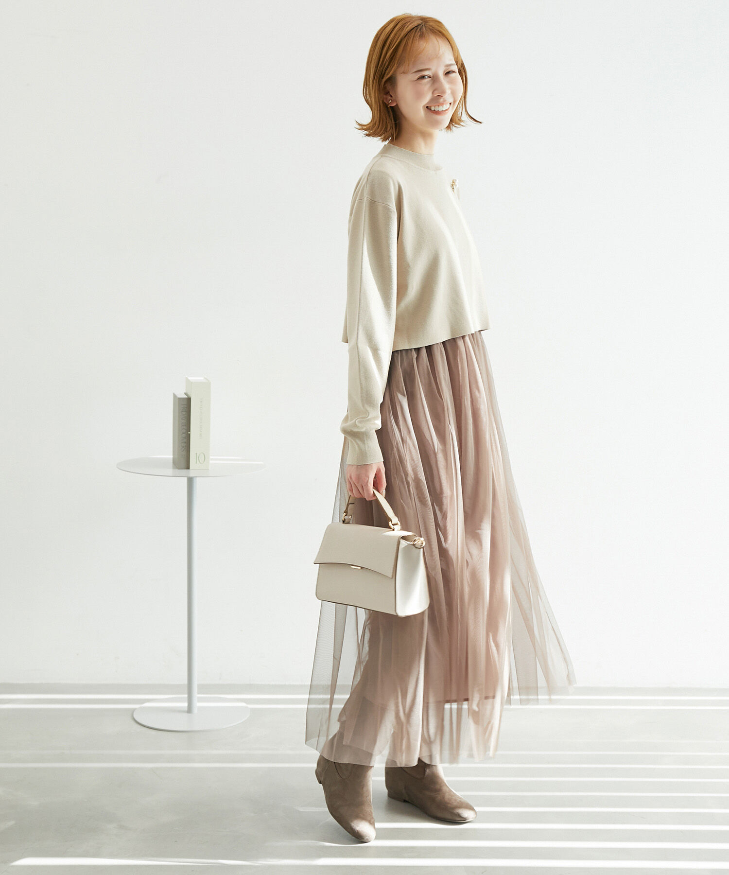 Rope&rsquo;Picnic「【WEB限定】ドッキングチュールワンピース」|ワンピース|