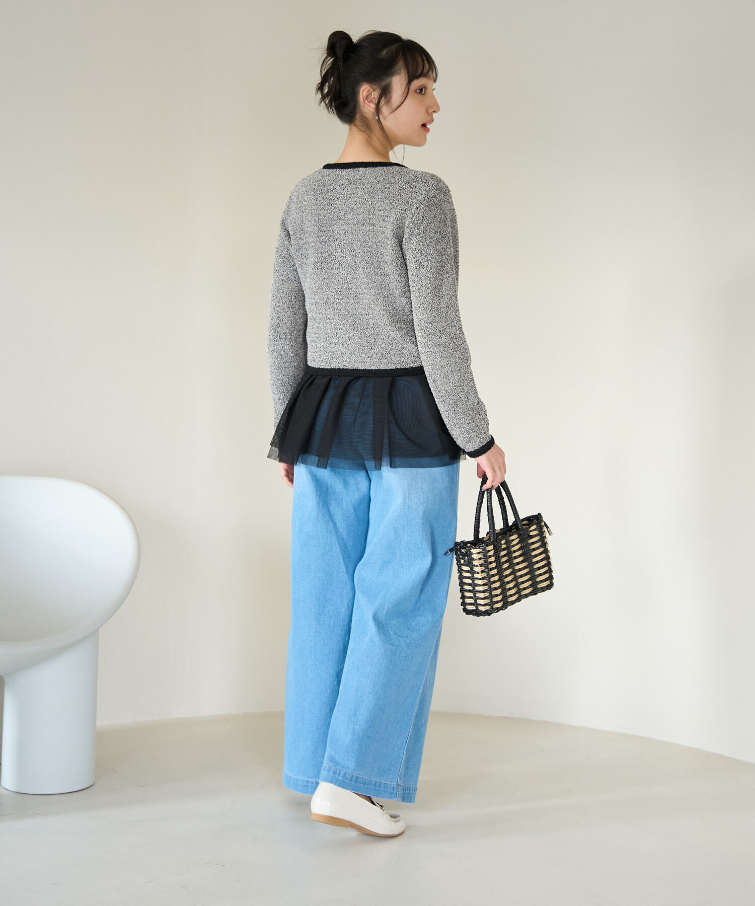 Rope&rsquo;Picnic「サマーツイード風ニットカーディガン」|カーディガン|