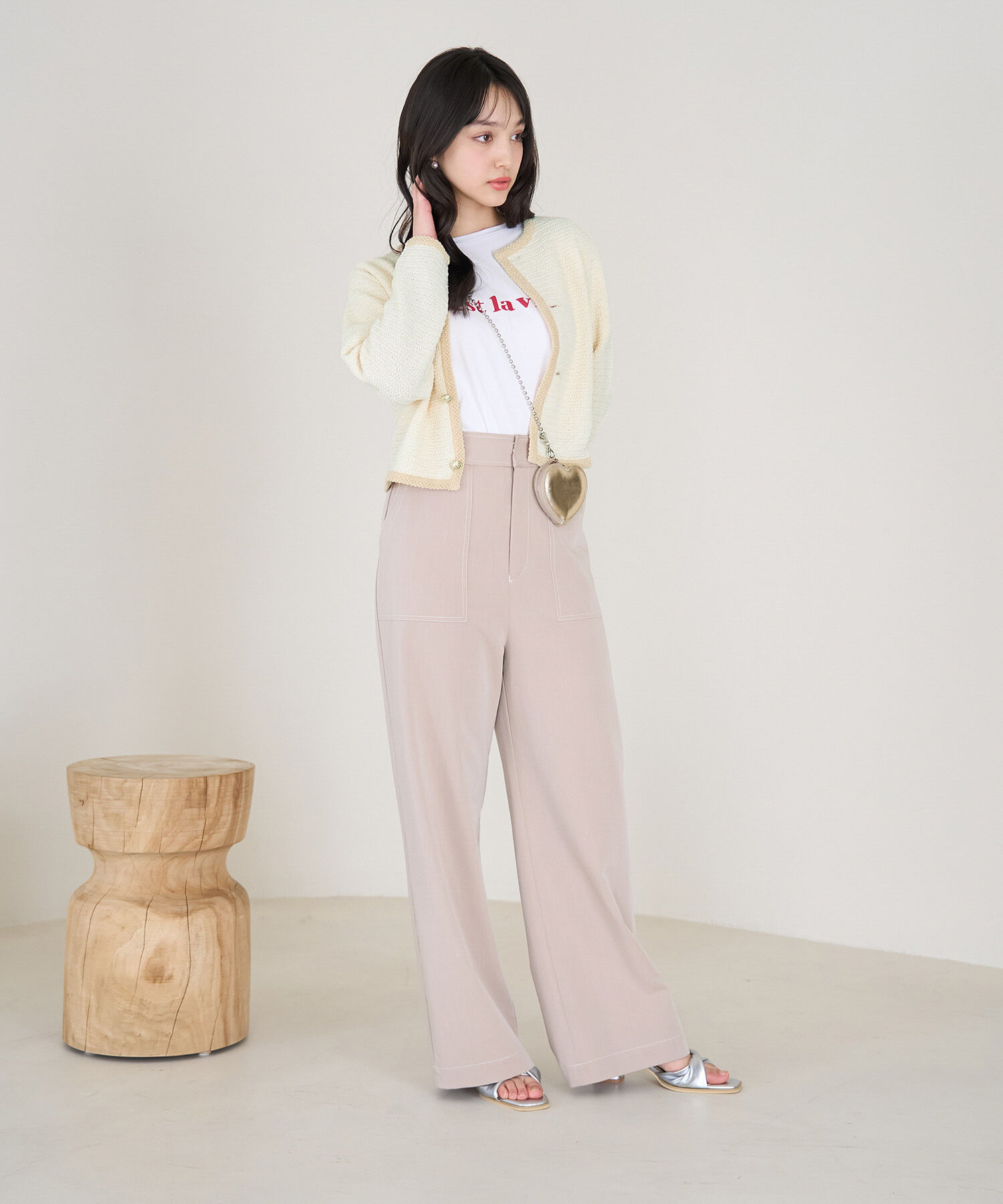 Rope&rsquo;Picnic「サマーツイード風ニットカーディガン」|カーディガン|