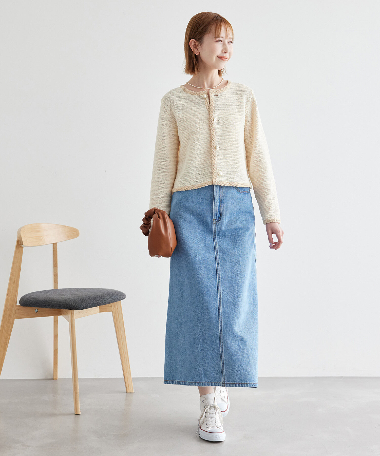 Rope&rsquo;Picnic「サマーツイード風ニットカーディガン」|カーディガン|