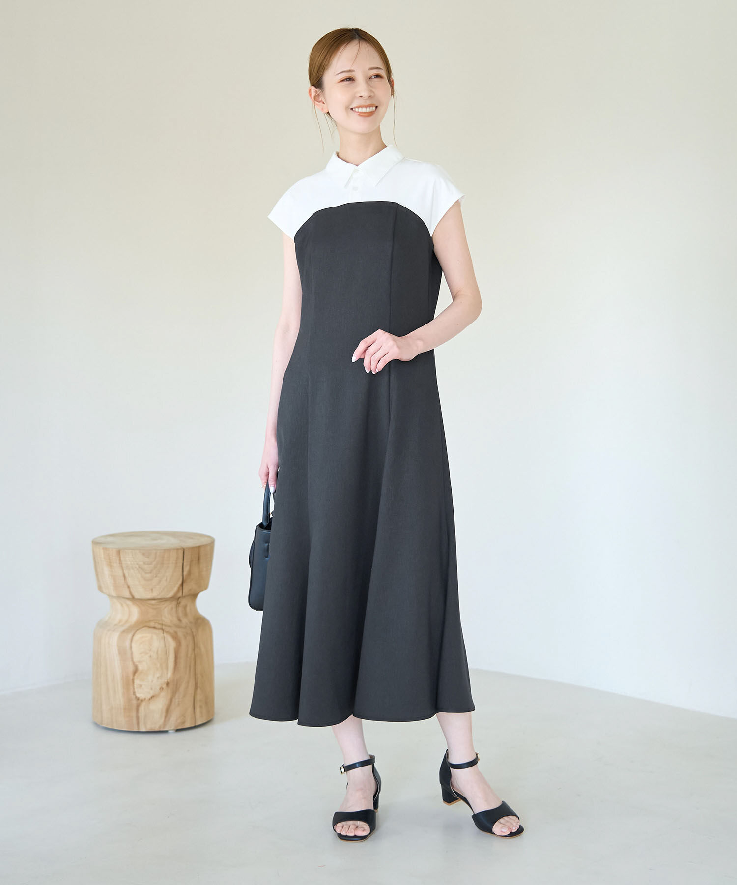 Rope&rsquo;Picnic「ドッキングマーメイドフレンチスリーブワンピース」|ワンピース|