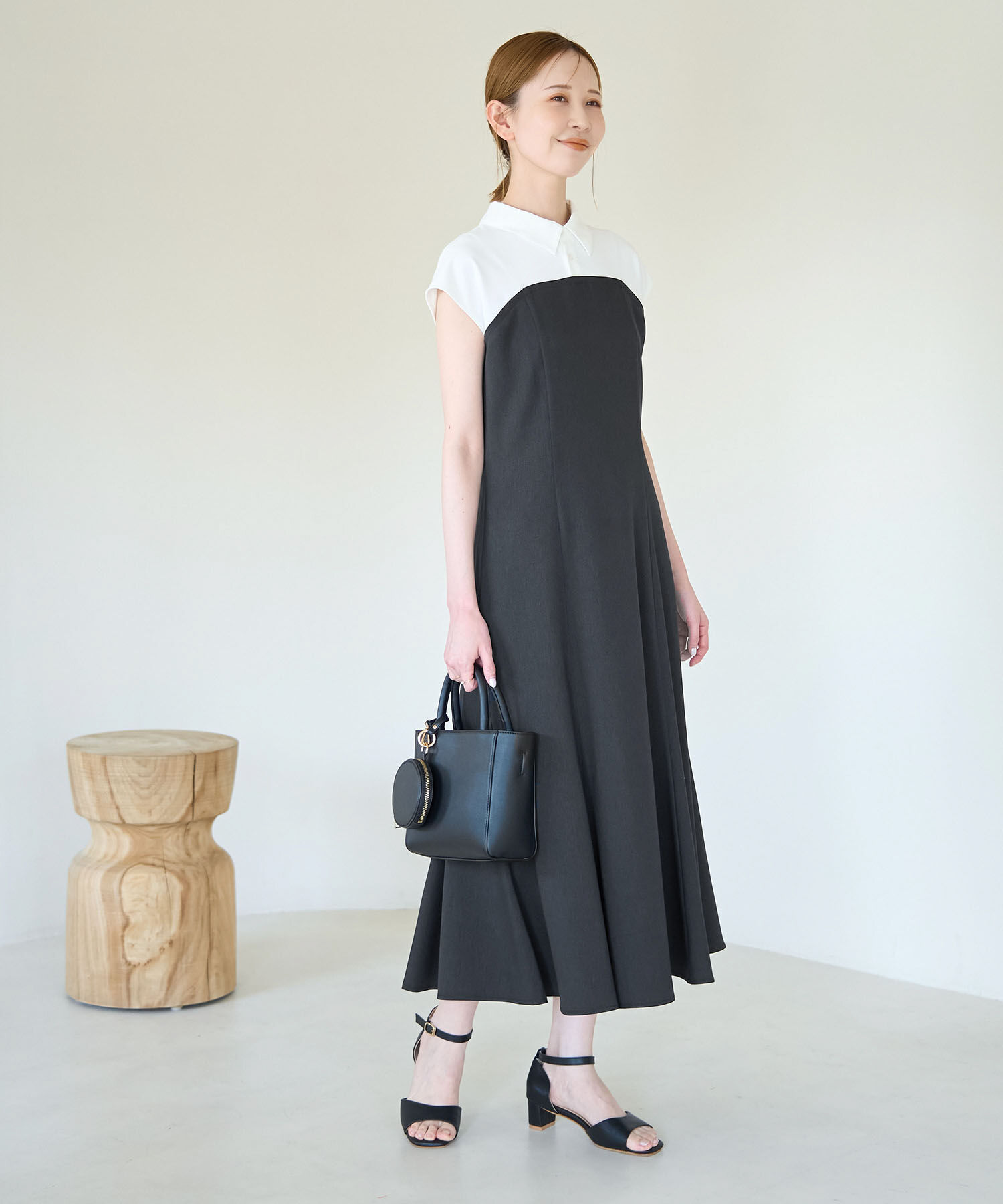 Rope&rsquo;Picnic「ドッキングマーメイドフレンチスリーブワンピース」|ワンピース|