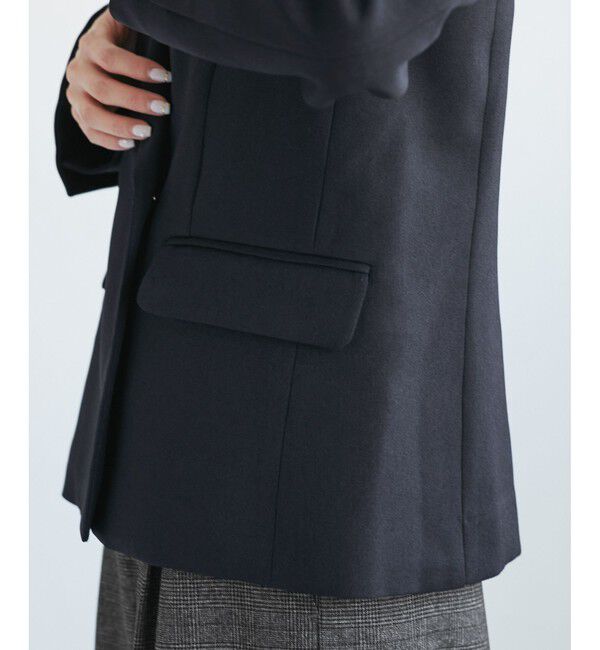 Rope&rsquo;Picnic「レディハンサムシリーズ ウールライク金ボタンジャケット(半裏地)/セットアップ・通勤対応」|テーラードジャケット|