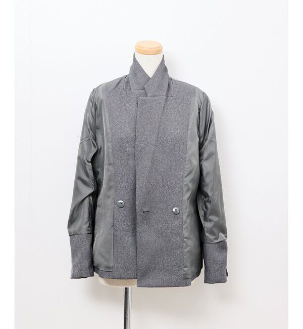 Rope&rsquo;Picnic「レディハンサムシリーズ ウールライク金ボタンジャケット(半裏地)/セットアップ・通勤対応」|テーラードジャケット|