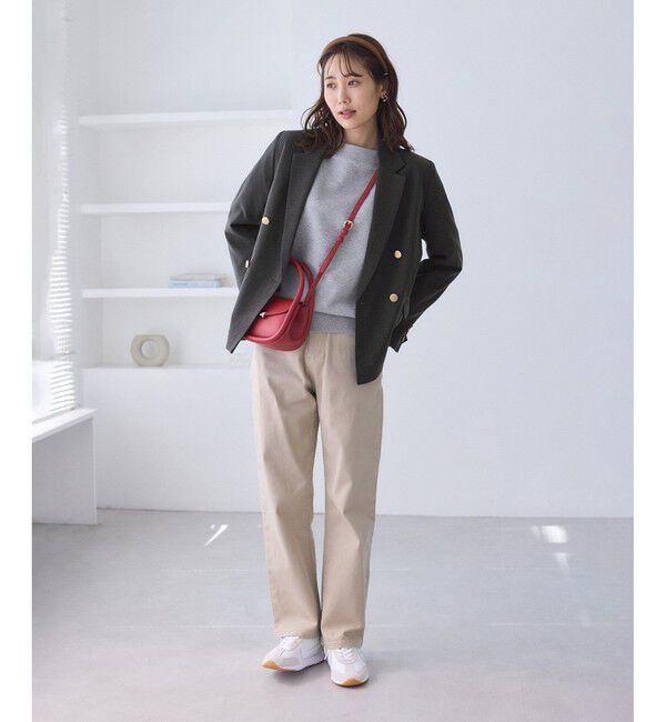 Rope&rsquo;Picnic「レディハンサムシリーズ ウールライク金ボタンジャケット(総裏地)/セットアップ対応」|テーラードジャケット|