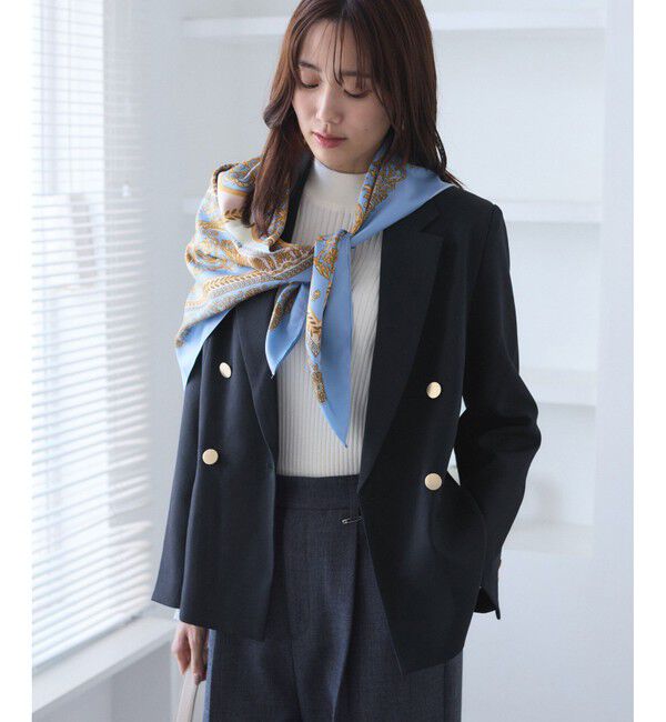 Rope&rsquo;Picnic「レディハンサムシリーズ ウールライク金ボタンジャケット(総裏地)/セットアップ対応」|テーラードジャケット|