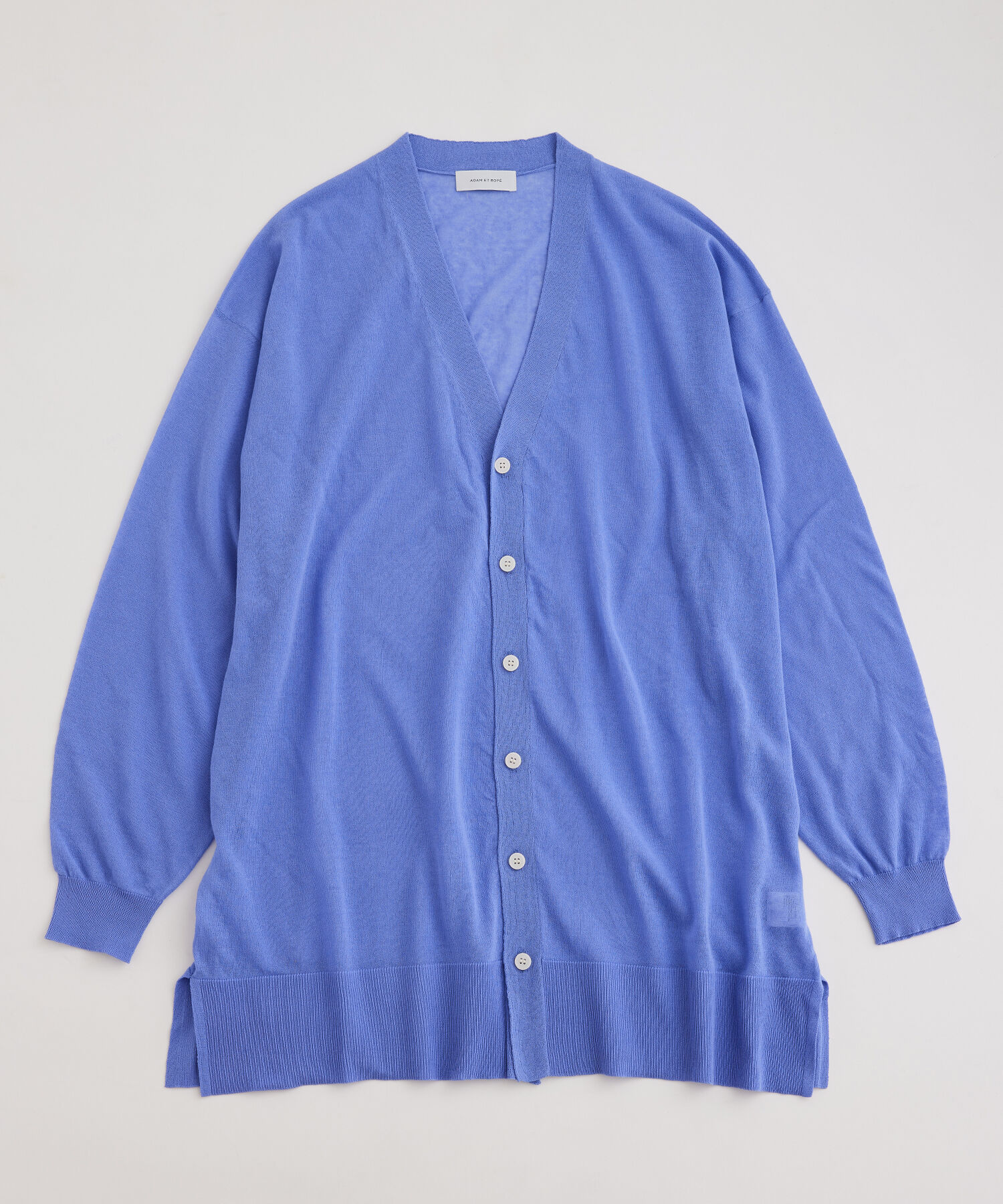 ADAM ET ROPE'「【WEB限定】麻調 ロングルーズ シアー サマーニット ロングカーディガン / ユニセックス」|カーディガン|