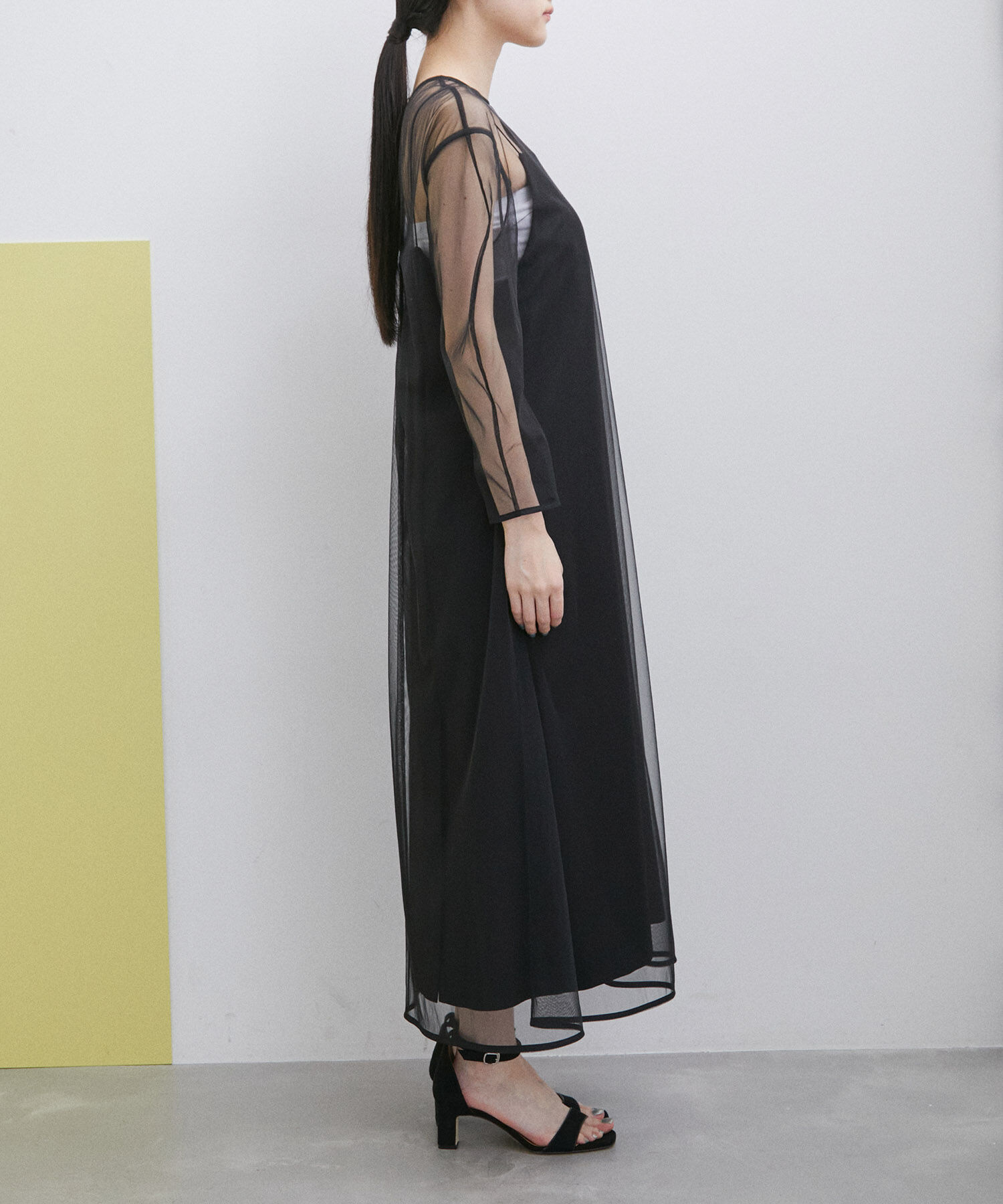 ADAM ET ROPE'「【WEB限定(一部店舗展開あり)】〈SETアイテム〉チュールレイヤードキャミドレス」|ワンピース|