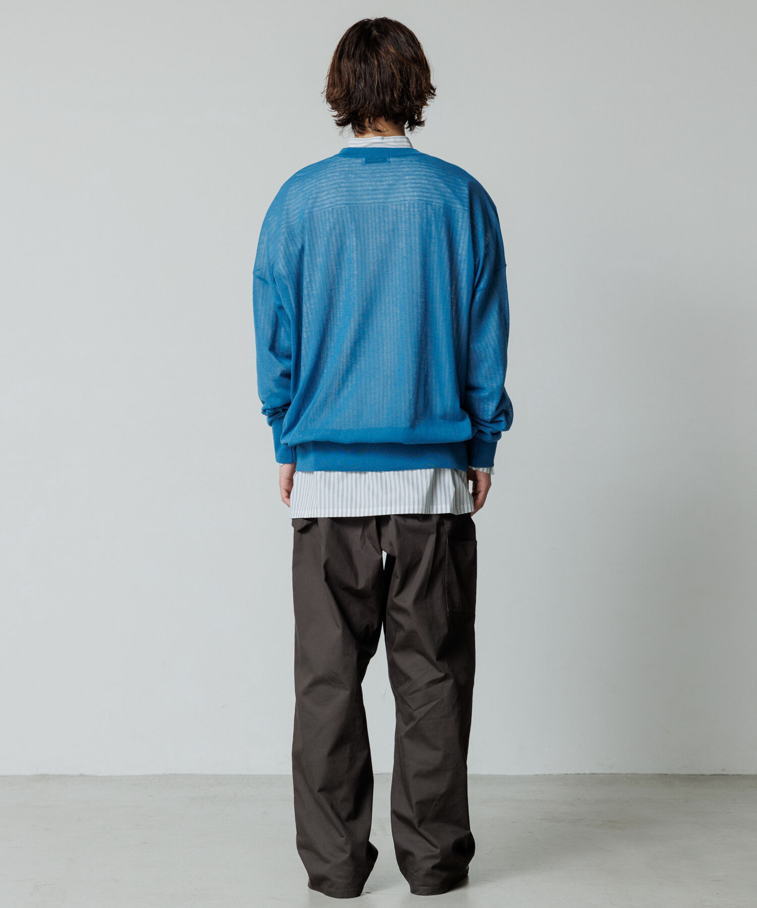 ADAM ET ROPE'「《新色追加》【WEB限定】麻調 ルーズ シアー サマーニット ビッグプルオーバー / ユニセックス」|ニット・セーター|