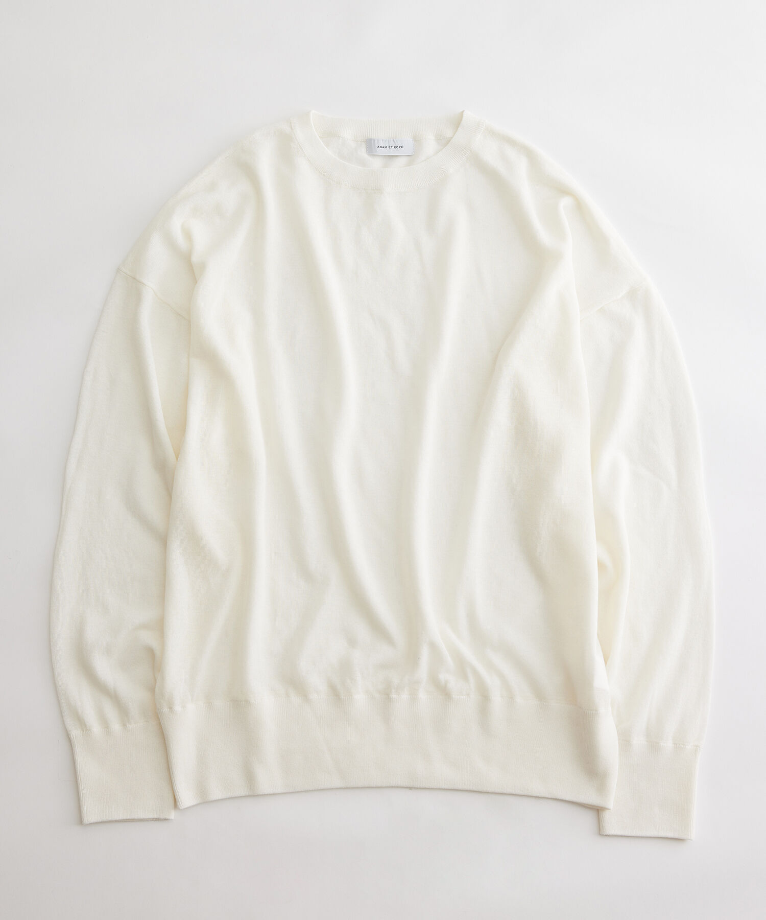 ADAM ET ROPE'「《新色追加》【WEB限定】麻調 ルーズ シアー サマーニット ビッグプルオーバー / ユニセックス」|ニット・セーター|