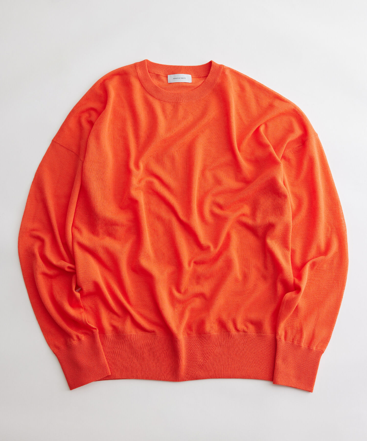 ADAM ET ROPE'「《新色追加》【WEB限定】麻調 ルーズ シアー サマーニット ビッグプルオーバー / ユニセックス」|ニット・セーター|