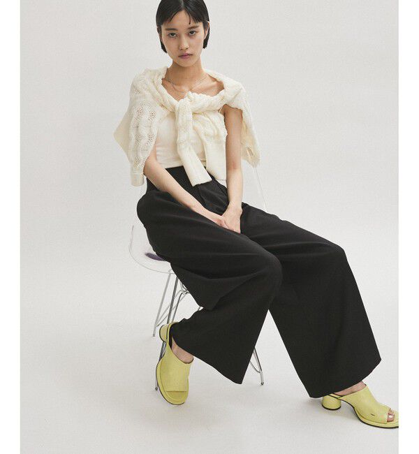 ADAM ET ROPE'「【サステナブル】リランチェベルトレススラックス」|スラックス|