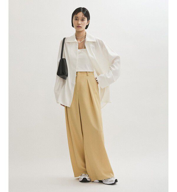 ADAM ET ROPE'「【サステナブル】リランチェベルトレススラックス」|スラックス|