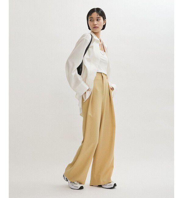 ADAM ET ROPE'「【サステナブル】リランチェベルトレススラックス」|スラックス|