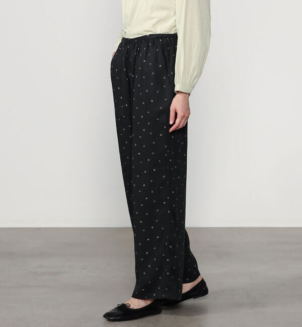  「LE GLAZIK | ツイルプリント エラスティックパンツ WOMEN」|チノ|