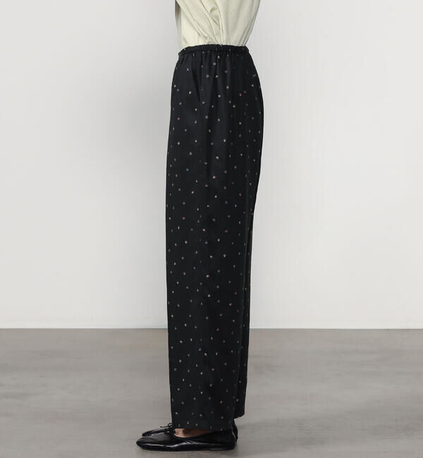  「LE GLAZIK | ツイルプリント エラスティックパンツ WOMEN」|チノ|