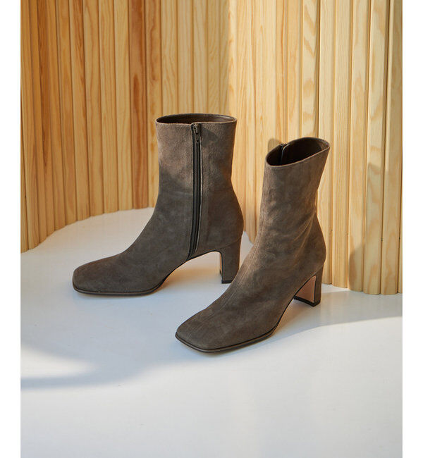 Hoaw.「【Hoaw.】スクエアショートブーツ」|ショートブーツ|