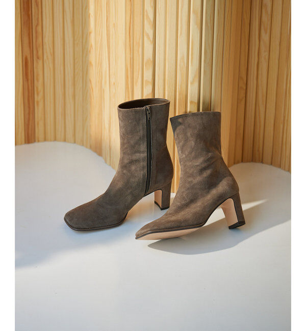 Hoaw.「【Hoaw.】スクエアショートブーツ」|ショートブーツ|