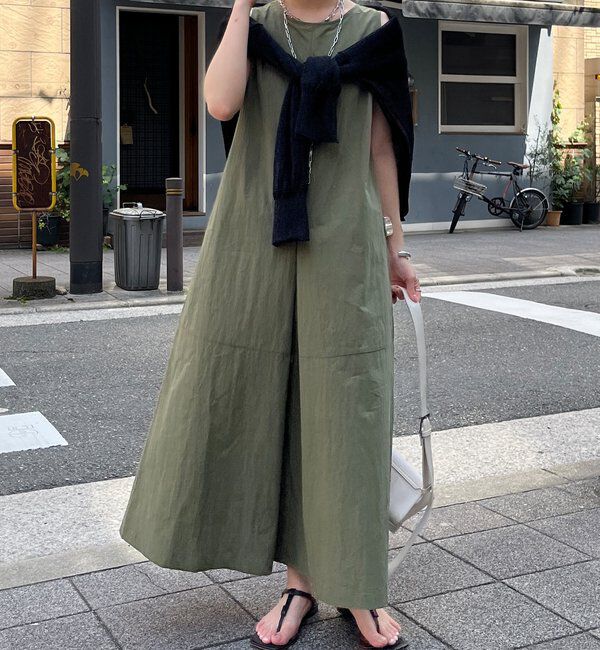  「【WEB限定】深タックデザインドレス」|ワンピース|