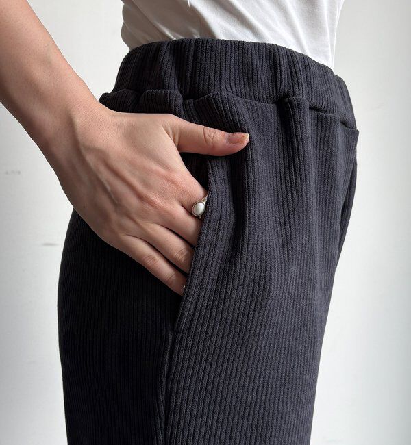  「ニットコーデュロイセミフレアイージーパンツ」|チノ|