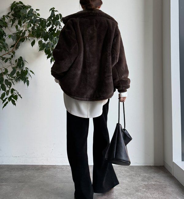  「ニットコーデュロイセミフレアイージーパンツ」|チノ|