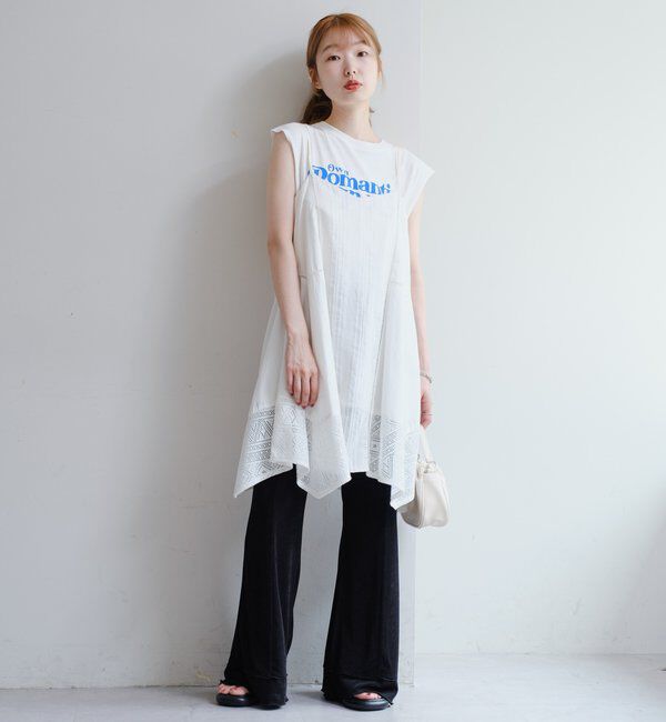  「【新色追加/低身長サイズ/2サイズ展開】シアーリブフレアパンツ」|その他|