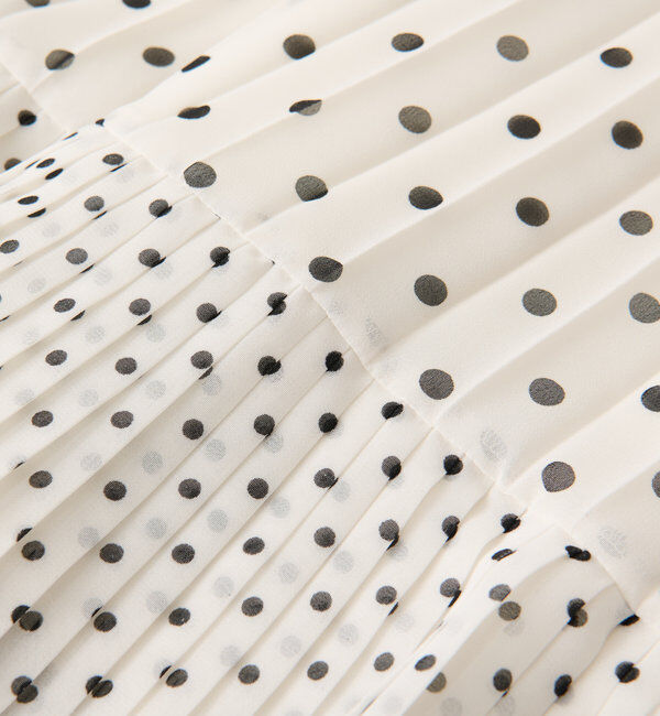  「シフォンドットプリントプリーツスカート」|スカート|